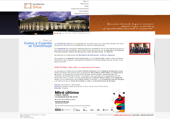 Adaptación de la web a HTML5, restructuración de contenidos, programación integra en PHP y programación del gestor interno a medida.<a href='http://www.fundacionsilos.es/' target='_blank'>Visitar la web</a>